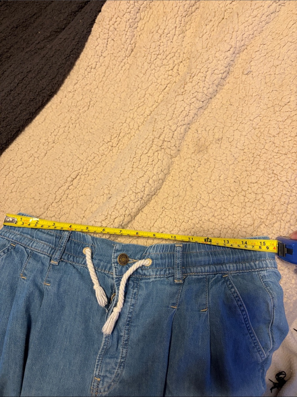 Women’s Light Blue Drawstring Denim Jeans lightweight - Picture 6 of 10